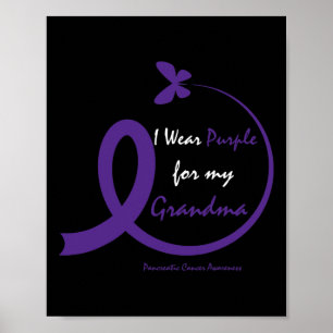 Products Gifts Purple Grandma Pancreatic Cancer Aw Poster