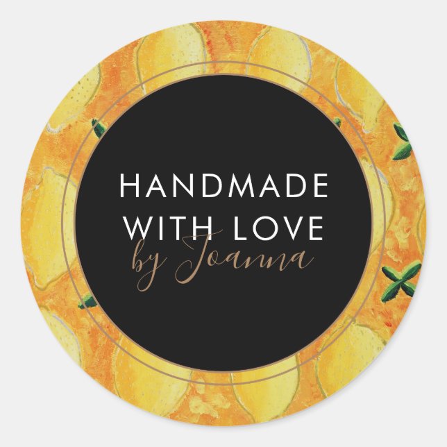 Produit artisanal Étiquette de fruits de citron po (Devant)