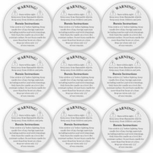 Produit de bougie Vinyl Transparent Étiquette d'av