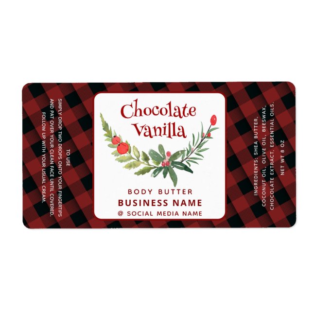 Produit de typographie de brunch holly Plaid Holid (Devant)