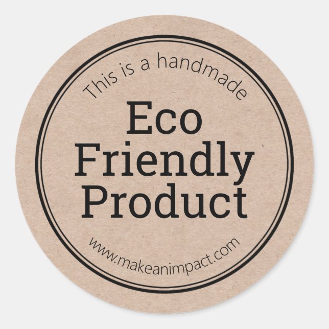 Produit écologique simple Étiquettes Kraft (Devant)