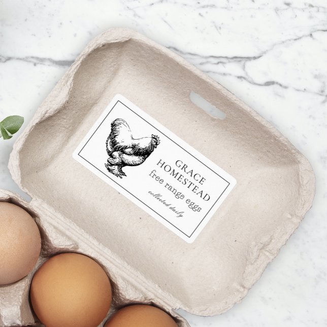 Produit en carton d'oeuf de poulet de ferme simple (Créateur téléchargé)
