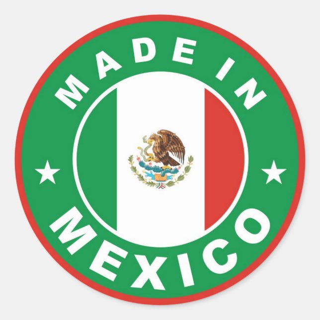 produit fabriqué au mexique pays drapeau étiquette (Devant)