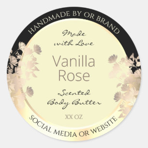 Produits Floraux Classy Emballage Étiquette Crème