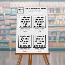 Produits ou services commerciaux sur panneau en mo