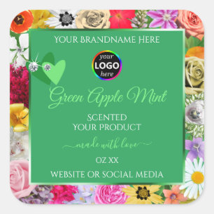 Produits verts floraux Étiquettes Coeurs Diamants