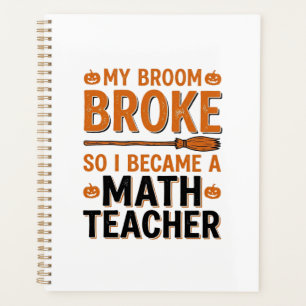 Prof de maths drôle Halloween Balai cassé Design_1