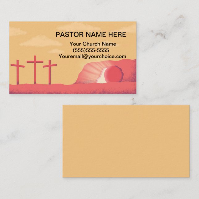 Profesional Pastor  Business Card (Front/Back)