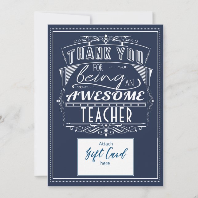 Professeur Appréciation Merci Titulaire de carte c (Devant)