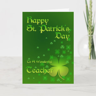 Professeur, Bonne carte de la Saint Patrick