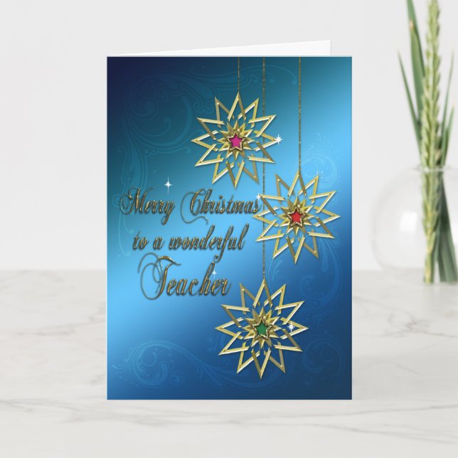 Professeur, carte de Noël (Devant)