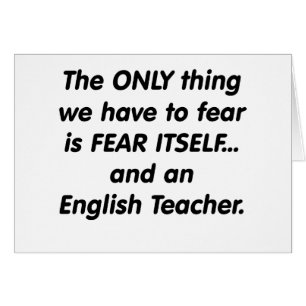 Professeur d'Anglais de crainte