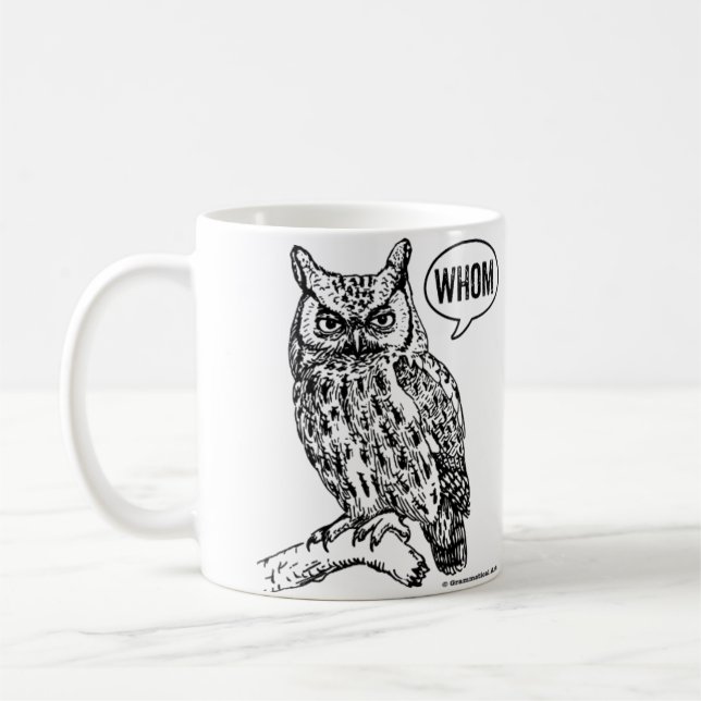 Professeur d'Anglais de tasse de grammaire lequel (Gauche)