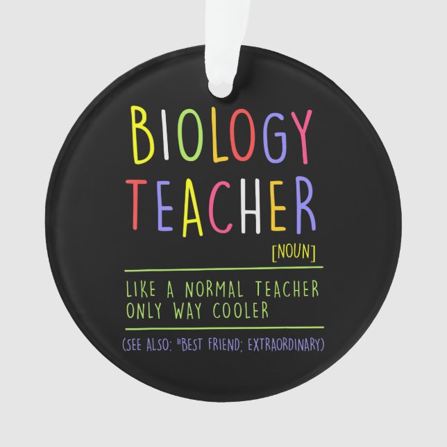 professeur de biologie, biologiste, enseignement d (devant)