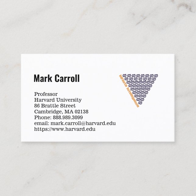 Professeur de carte de visite (Devant)