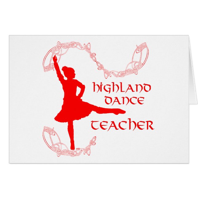 Professeur de danse highland - Rouge (Devant horizontal)