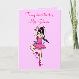 Professeur de danse Merci Ballerina avec étoiles