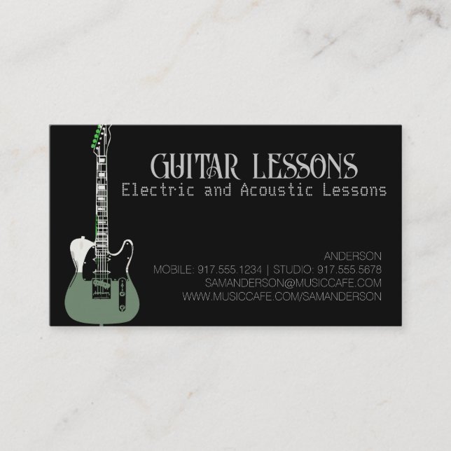 Professeur de guitare | Appel de leçons électrique (Devant)