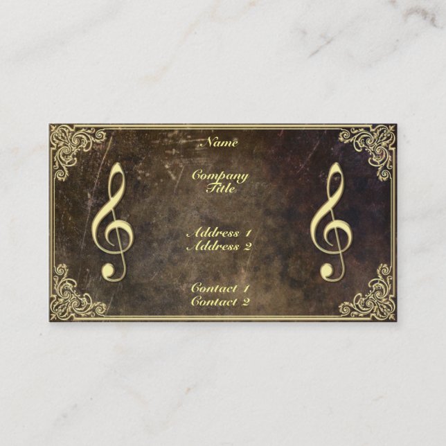 Professeur de musique - carte de visite (Devant)