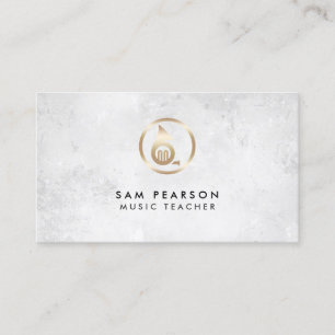 Professeur de musique Gold Horn Carte de visite d'
