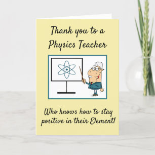 Professeur de physique Merci
