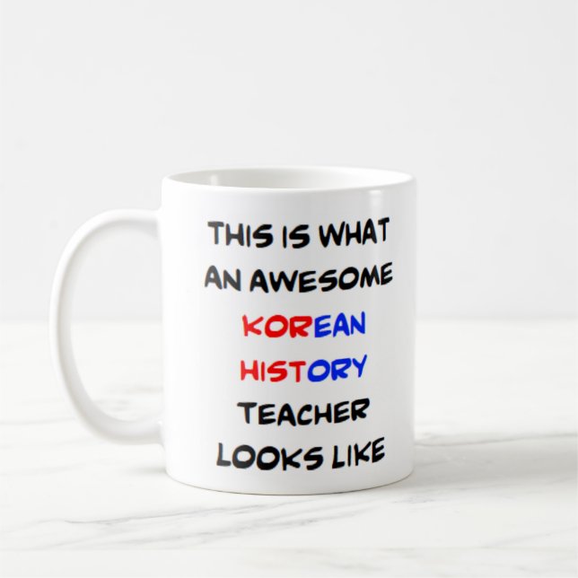 professeur d'histoire coréenne, énorme Mug (Gauche)