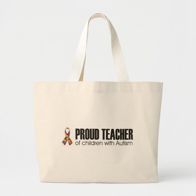 professeur fier des enfants avec le sac d'autisme (Devant)