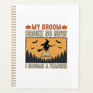 Professeur Halloween Balai Cassa Conception Vintag