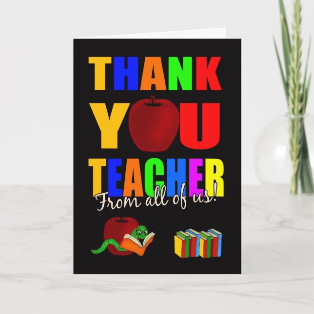 professeur merci carte de voeux de nous tous (Devant)