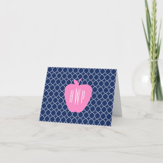 Professeur rose de monogramme de Quatrefoil de (Devant)