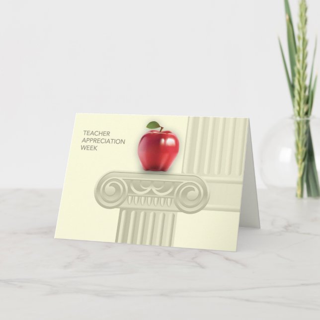 Professeur Semaine d'appréciation Cartes personnal (Devant)