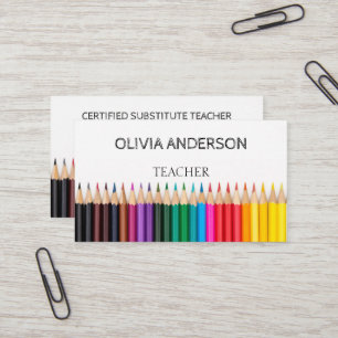 Professeur Tutor Cartes de visite blancs