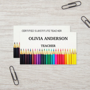 Professeur   Tutor Cartes de visite blancs