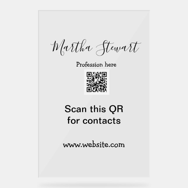 Profession add QR code details website company bus (Recto)