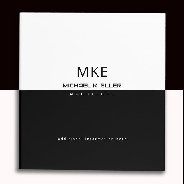 Profession Architect Custom Half-Black Half-White  Binder (Creator Uploaded)