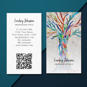 Profession Colourful QR Code Business Card