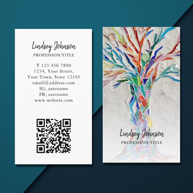 Profession Colourful QR Code Business Card (Creator Uploaded)