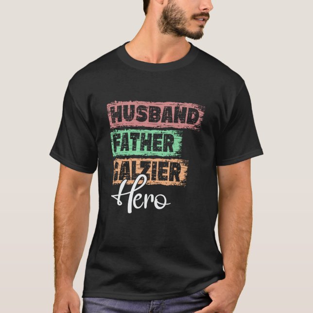 Profession dad hero father Glazier  1 T-Shirt (Front)