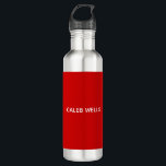 Profession Plain Simple Attractive Red White Name 710 Ml Water Bottle<br><div class="desc">Attractive,  simple,  elegant design. You can change the fonts,  colours,  backgorund with easy to use tool.</div>
