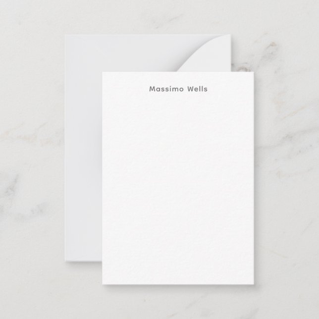 Profession Plain Simple White Attractive Card (Front)