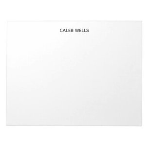 Profession Plain Simple White Attractive Notepad