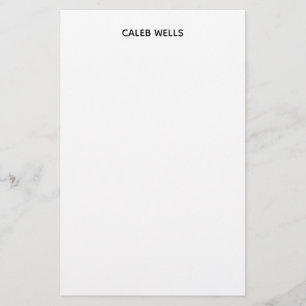 Profession Plain Simple White Attractive Stationery