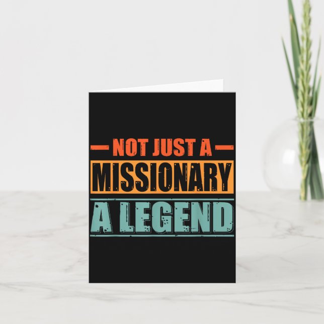 Profession Quote Retro Missionary  Card (Front)