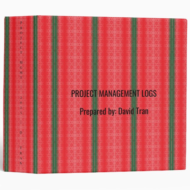 Professional 3-Ring Organizer for Work & School Binder (Front/Spine)