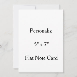 Professional 5" x 7" Square Standard. Flat Card