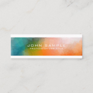 Professional Abstract Art Creative Modern Plain Mini Business Card