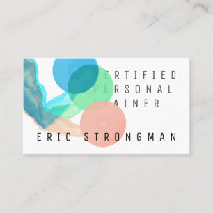 Professional abstract art weight lifting business card