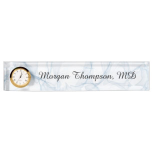 Professional Abstract Light Blue Nameplate