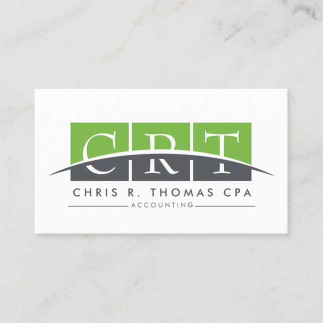 Professional Accountant and Finance Business Card (Front)