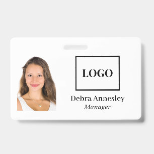 Professional Add Employee Photo Company Logo Badge